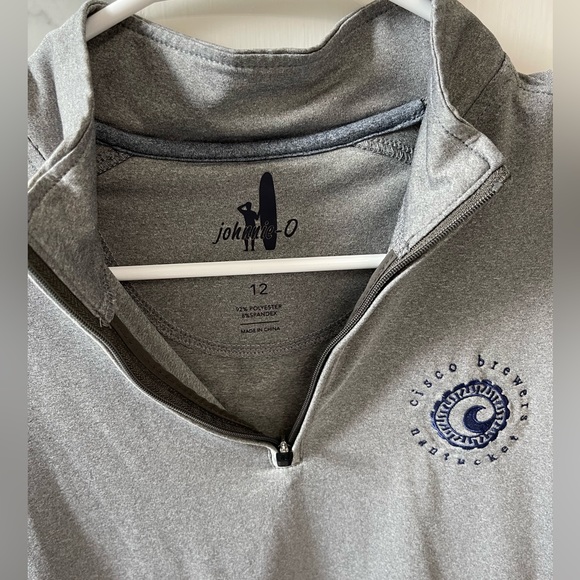 Johnnie-O Boys 1/4 zip pop over. For Cisco Brewers Nantucket size 12 kids. - Picture 3 of 4